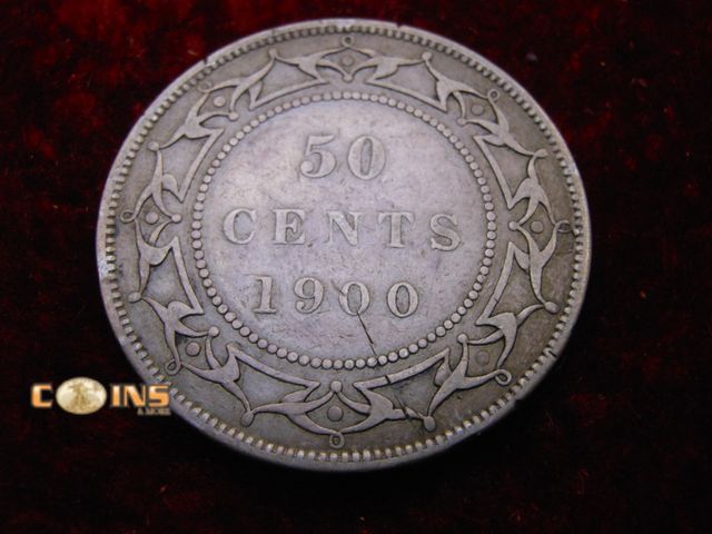 Lot 36-489191 - 1900 Silver Newfoundland 50 Cent Piece.