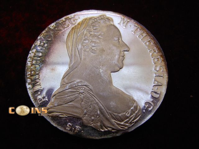 Lot 36-086801 - Austria 1780X Maria Theresa Silver Thaler Coin Re-Strike 0.752 Oz .833 Silver.