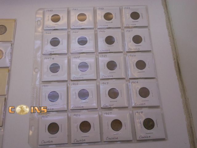Lot 36-486642 - Sheet of Canadian Cents, See All Pictures For Dates.