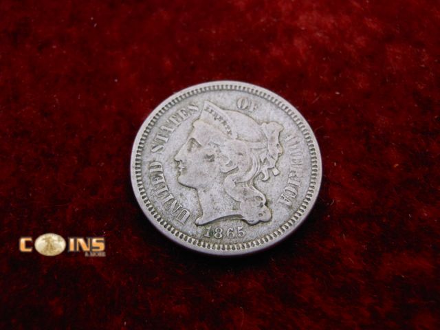 Lot 36-486688 - 1865 US Three Cent Piece.