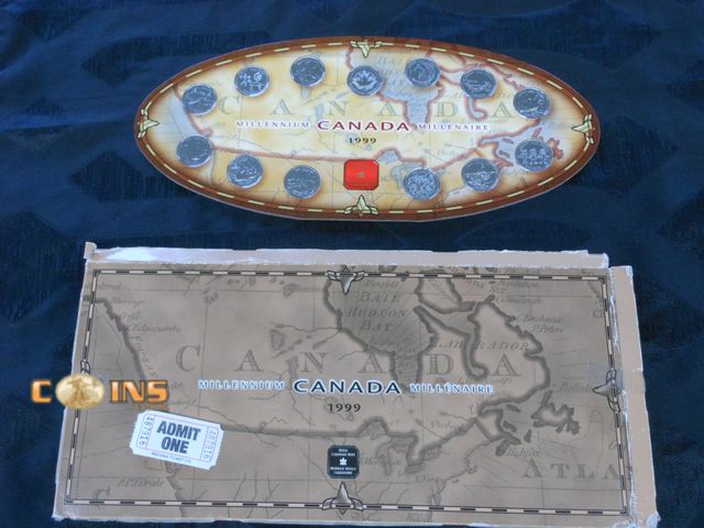 Lot 36-487916 - 1999 CANADA MILLENNIUM QUARTER SET ~ 13 COINS ~ ROYAL CANADIAN MINT PACKAGING.