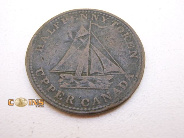 Lot 36-487832 - 1833 Upper Canada "To Facilitate Trade" Half Penny Token.