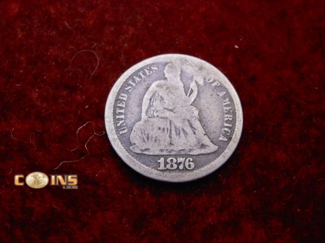 Lot 36-238220 - 1876-CC Silver Seated Dime.  Nice Carson City Dime.