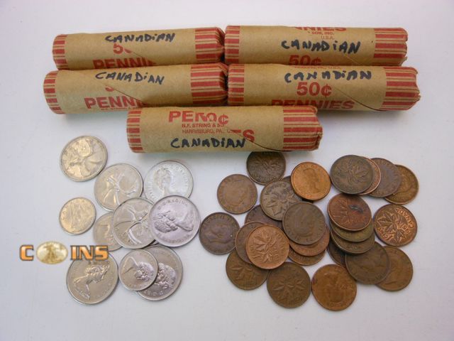 Lot 36-086569 - Lot of Assorted Canadian Coins, See All Pictures.