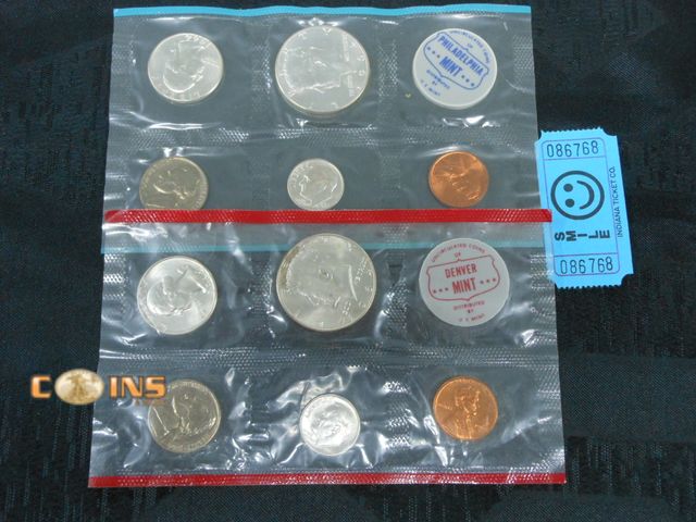 Lot 36-086768 - 1964 Silver P&D US Mint Set.