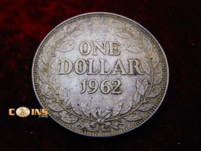 Lot 36-086816 - 1962 Silver Liberia $1 Silver.