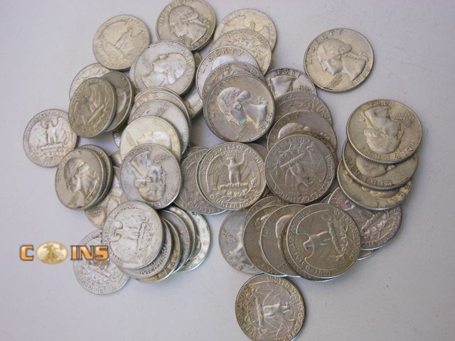 Lot 36-08661516 - Lot of Four Quarters Pulled Randomly From Coins Pictured.