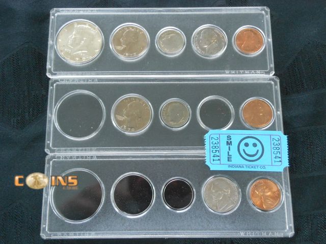 Lot 36-238541 - 1970 US Mint Set in Hard Plastic Holder, Includes S Mint Nickel and Cent.
