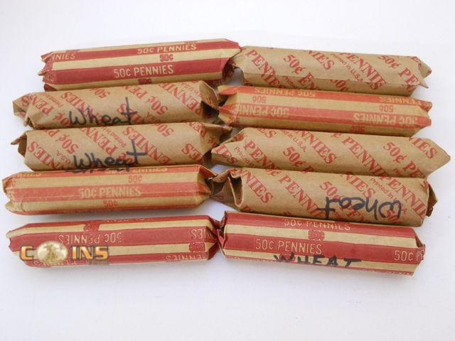 Lot 36-2382891 - One Roll of Assorted Lincoln Wheat Cents Pulled From Lot Pictured.