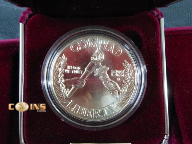 Lot 36-086766 - 1988 D Olympics BU Commem 90% Silver Dollar OGP & COA.