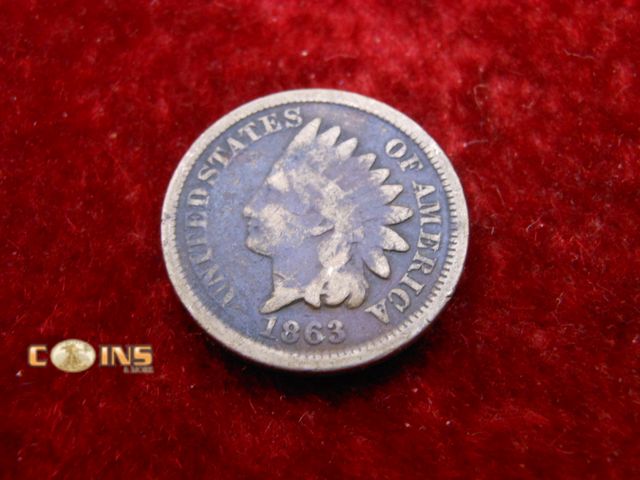 Lot 36-086693 - 1863 Copper/Nickel Indian Head Cent.