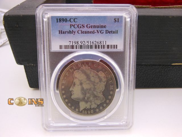 Lot 36-486240 - Semi-Key 1890-CC Morgan Silver Dollar, PCGS Graded.