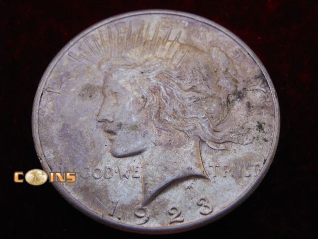 Lot 36-487308 - 1923-S Silver Peace Dollar.