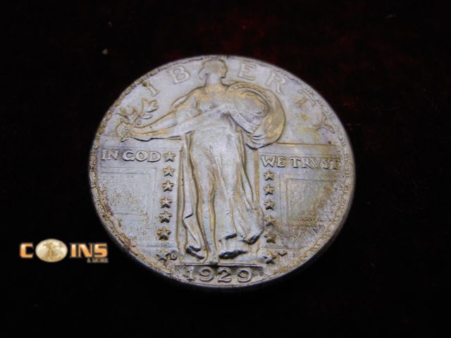 Lot 36-486510 - XF/AU 1929-D Silver Standing Liberty Quarter.  Fantastic Eye Appeal.