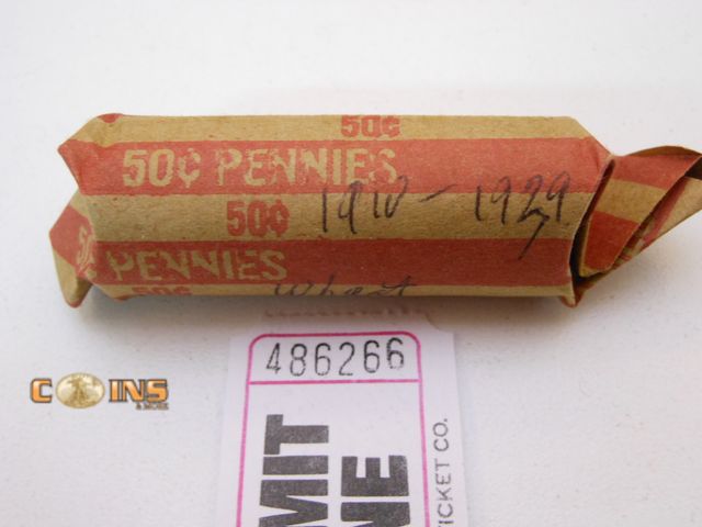 Lot 36-486266 - Partial Roll 1910-1939 Lincoln Wheat Cents.