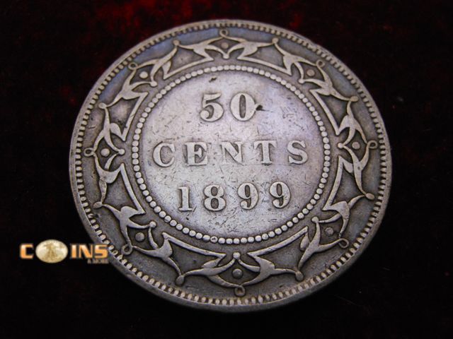Lot 36-489189 - 1899 Silver Newfoundland 50 Cent Piece.