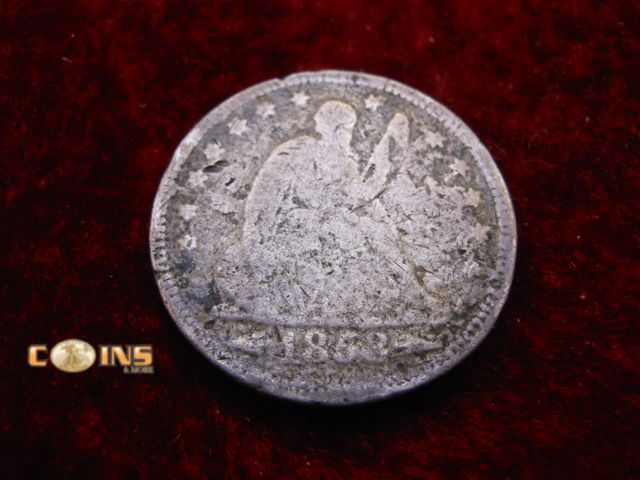 Lot 36-086739 - 1853 With Arrow and Rays Silver Seated Quarter.