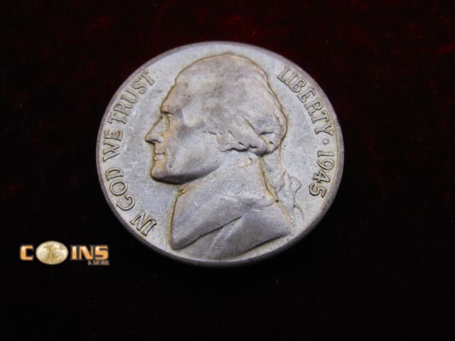 Lot 36-487262 - Better Condition 1945-S Silver Jefferson "War" Nickel.