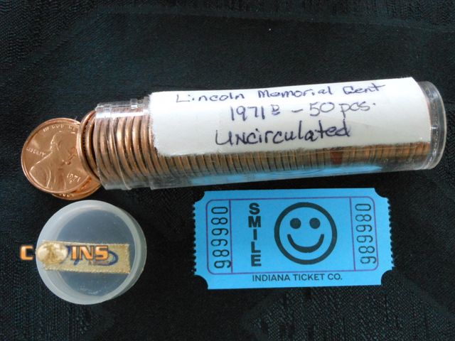 Lot 36-086686 - Roll of UNC/BU 1971-D Lincoln Cents.