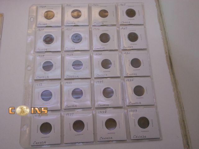 Lot 36-486643 - Sheet of Early Canadian Cents, See All Pictures For Dates.