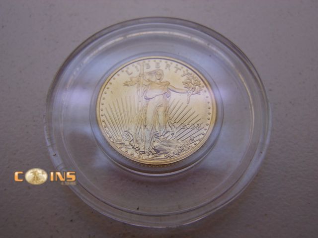 Lot 36-486646 - UNC/BU 2022 $5 Gold American Eagle. 1/10th Gold American Eagle.  Comes in Air Tight.