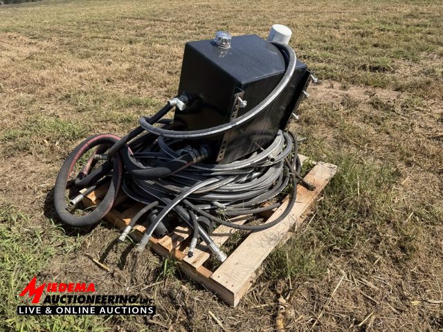 Lot 4-10 - Hydraulic Power Unit, Tank, Pump, Hoses, came off of a Hops Harvester