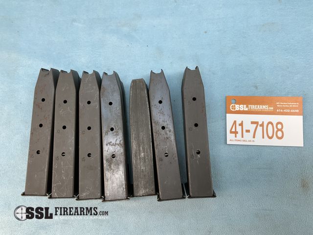 Lot 41-7108 - Lot of (7) 15 RND 9mm Magazines for Beretta 92FS