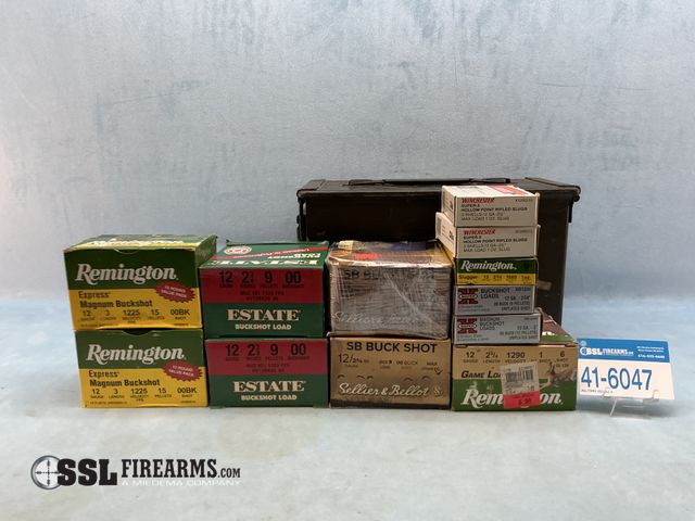 Lot 41-6048 - Mixed Lot of  (180) RNDS 12 GA Ammunition In Ammo Can