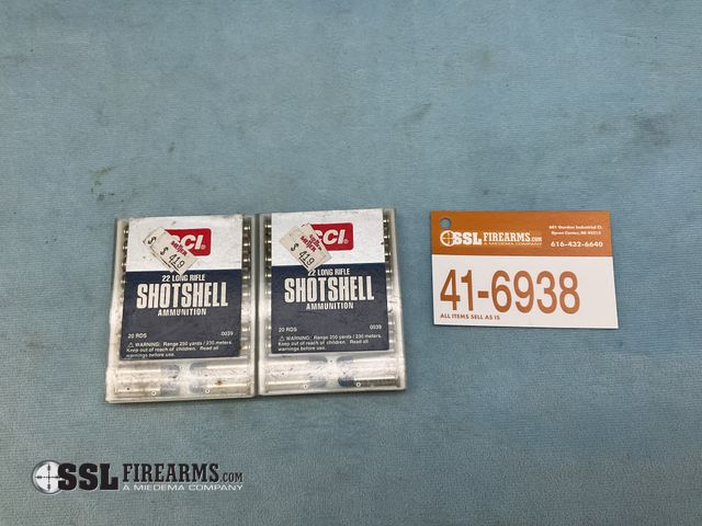 Lot 41-6938 - Lot of (40) RNDS CCi .22 LR Shot Shells