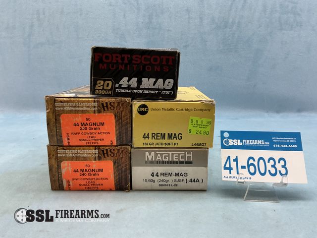Lot 41-6033 - Mixed Lot of (220) RNDS .44 REM MAG Ammunition