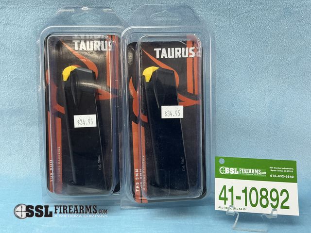 Lot 41-10892 - Lot of (2) 17 RND 9MM Taurus TH9/TH9C Magazines