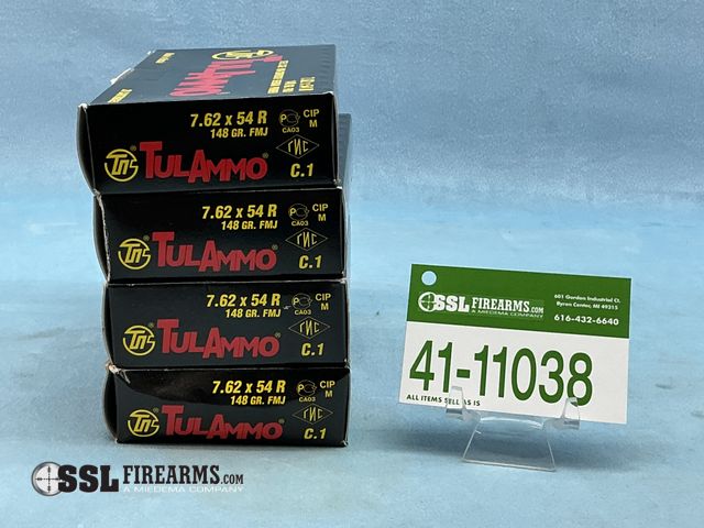 Lot 41-11038 - Lot of (80) RNDS TulAmmo 148 GR FMJ 7.62x54R Ammunition