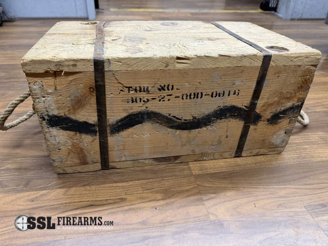 Lot 41-7777 - Unopened/sealed military ammunition crate believed to contain approximately 1,500 rounds of 8mm Maus...