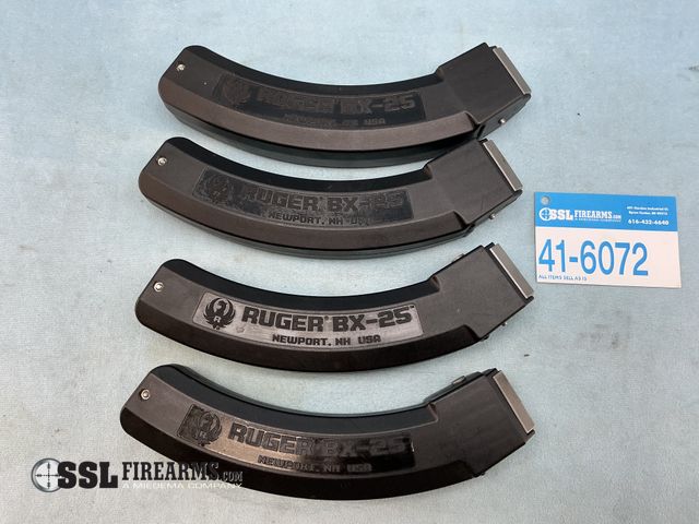 Lot 41-6072 - Lot of (4) 25 RND .22 LR Ruger BX-25 Magazines