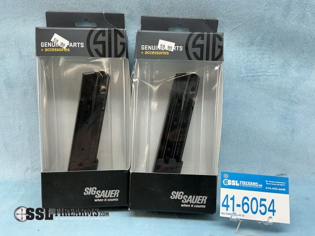 Lot 41-6054 - Lot of (2) 21 RND 9MM Sig P320 Magazines