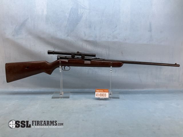 Lot 41-6903 - Winchester 74 .22 LR Bolt Action Single Shot Rifle W/Weaver B4 Scope - MISSING BOLT