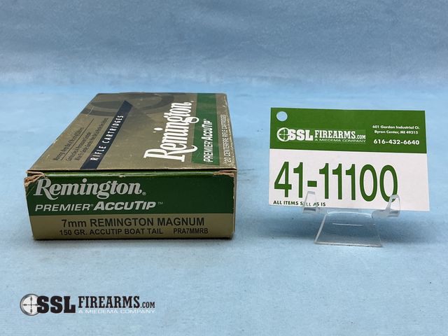 Lot 41-11100 - Lot of (20) RNDS Remington 150 GR Accutip BT 7MM REM MAG Ammunition