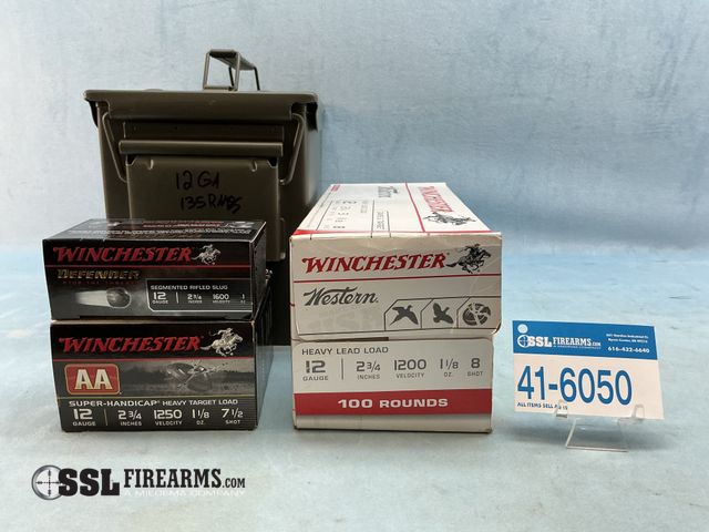 Lot 41-6050 - Mixed Lot of  (130) RNDS 12 GA Ammunition In Ammo Can