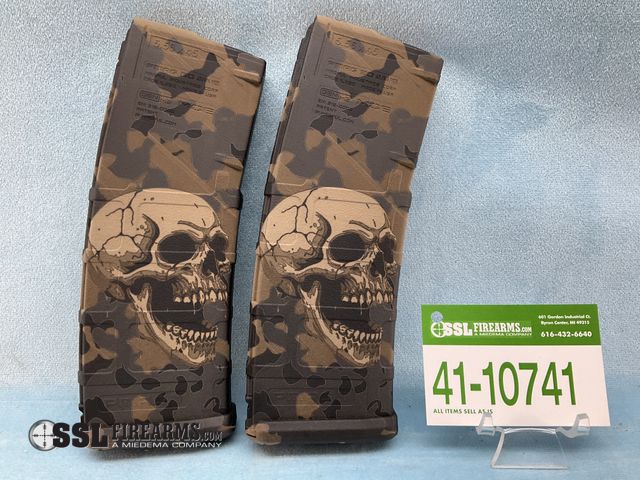 Lot 41-10741 - Lot of (2) NEW Custom Laser Engraved Magpul 30 RND PMAGS For AR15