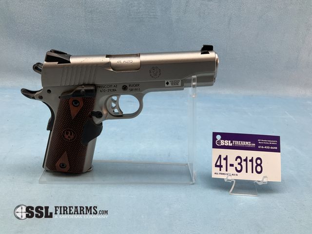 Lot 41-3118 - Ruger SR1911 .45 ACP Semi-Auto Pistol W/Crimson Trace Laser Grip
