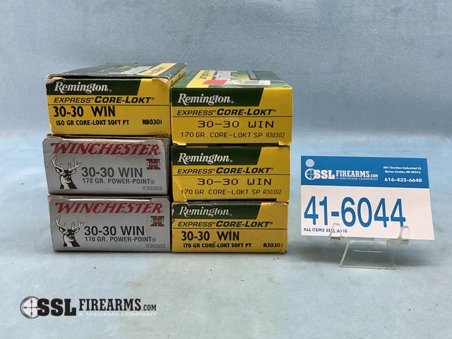 Lot 41-6044 - Mixed Lot of (120) RNDS .30-30 Ammunition