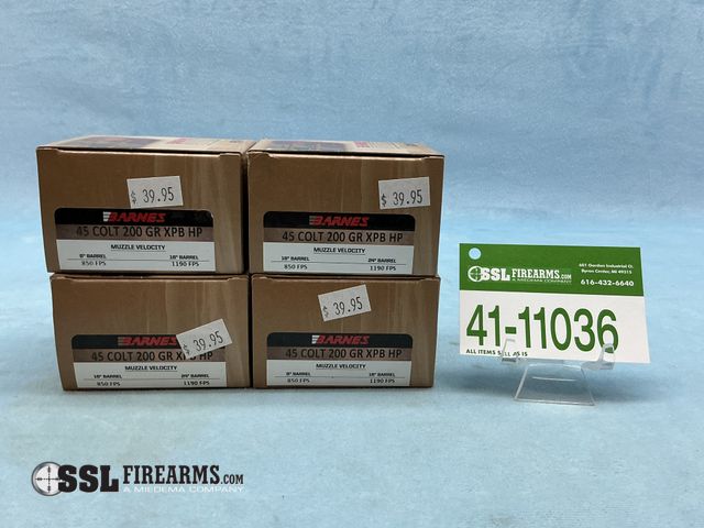 Lot 41-11036 - Lot of (80) RNDS Barnes 200 GR XPB HP .45 COLT Ammunition