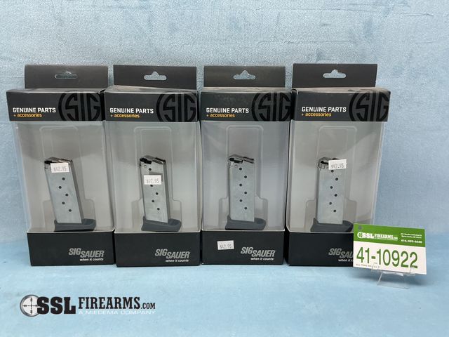 Lot 41-10922 - Lot of (4) 7 RND 9MM Sig Sauer P938 Magazines