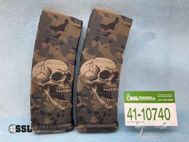 Lot 41-10740 - Lot of (2) NEW Custom Laser Engraved Magpul 30 RND PMAGS For AR15