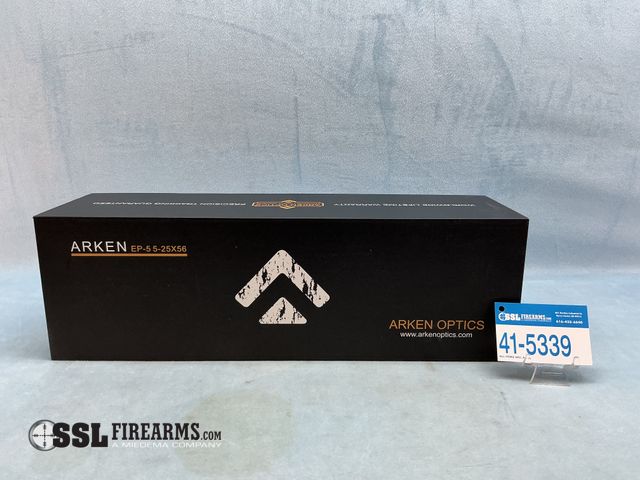 Lot 41-5339 - Lot of (1) ARKEN EP-5 5-25X56MM, FFP Scope W/Illuminated VPR MOA Reticle PART #EP5-5250VPR