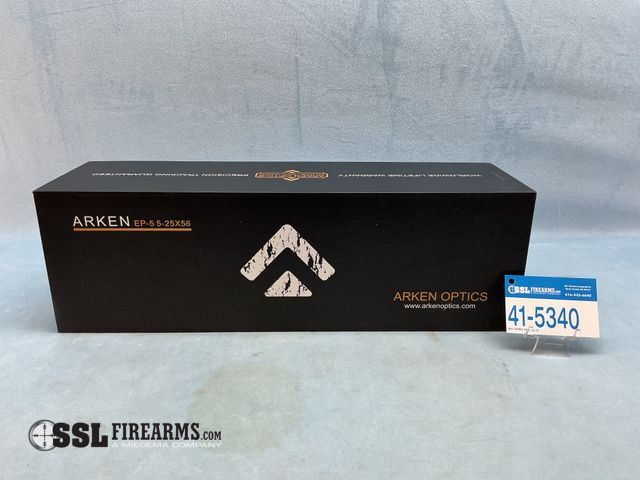 Lot 41-5340 - Lot of (1) ARKEN EP-5 5-25X56MM, FFP Scope W/Illuminated VPR MOA Reticle PART #EP5-5250VPR