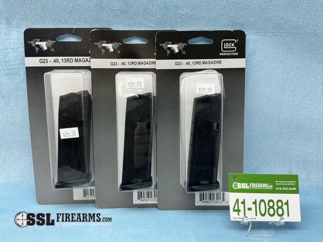 Lot 41-10881 - Lot of (3) 13 RND .40 S&amp;W Glock 23 Magazines