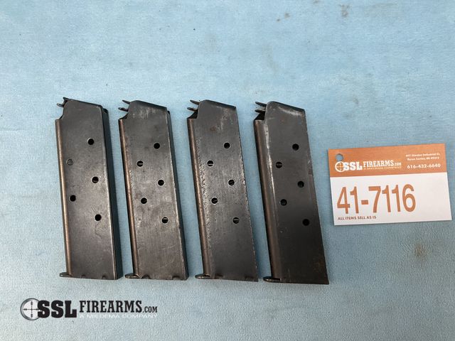 Lot 41-7116 - Lot of (4) 7 RND .45ACP Colt 1911 Magazines