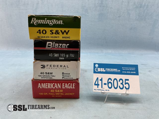 Lot 41-6035 - Mixed Lot of (175) RNDS .40 S&amp;W Ammunition