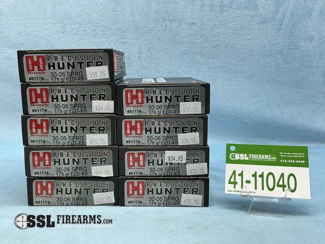 Lot 41-11040 - Lot of (180) Hornady 178 GR ELD-X .30-06 SPRG Ammunition